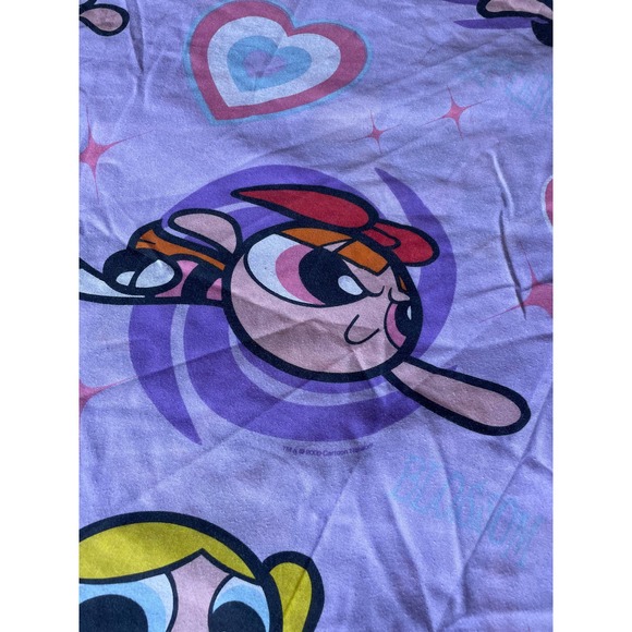 Vintage Y2K Powerpuff Girls Flat Sheet Twin - Picture 2 of 4